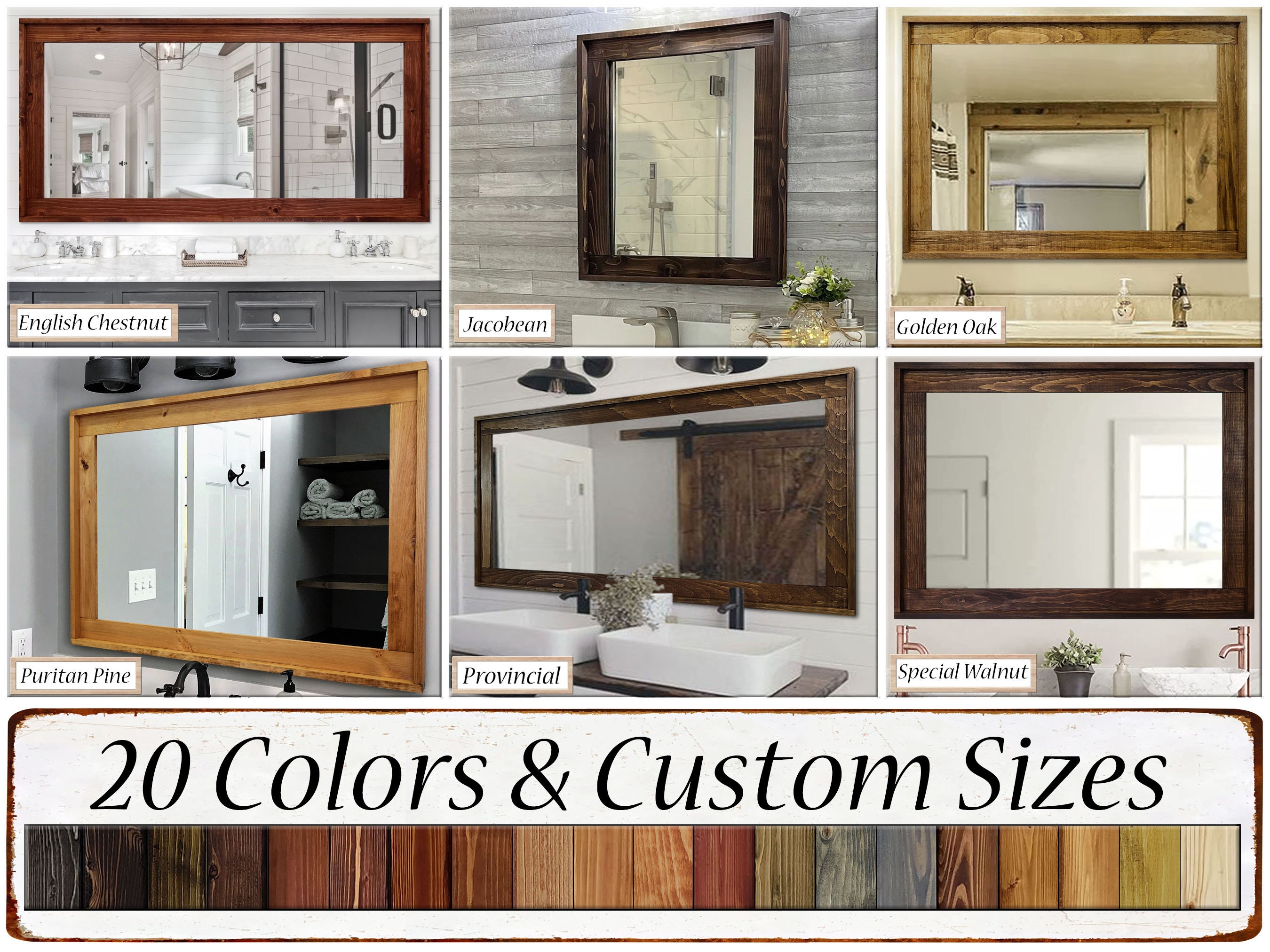 Order Custom Mirrors: Bathroom, Dining, & More