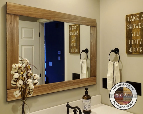 Rustic mirror clearance for bathroom