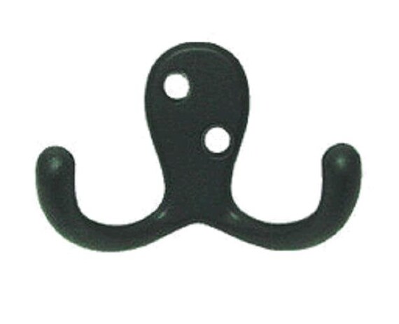 Double Prong Coat Hook Available in 5 Finishes Wall Hook Towel