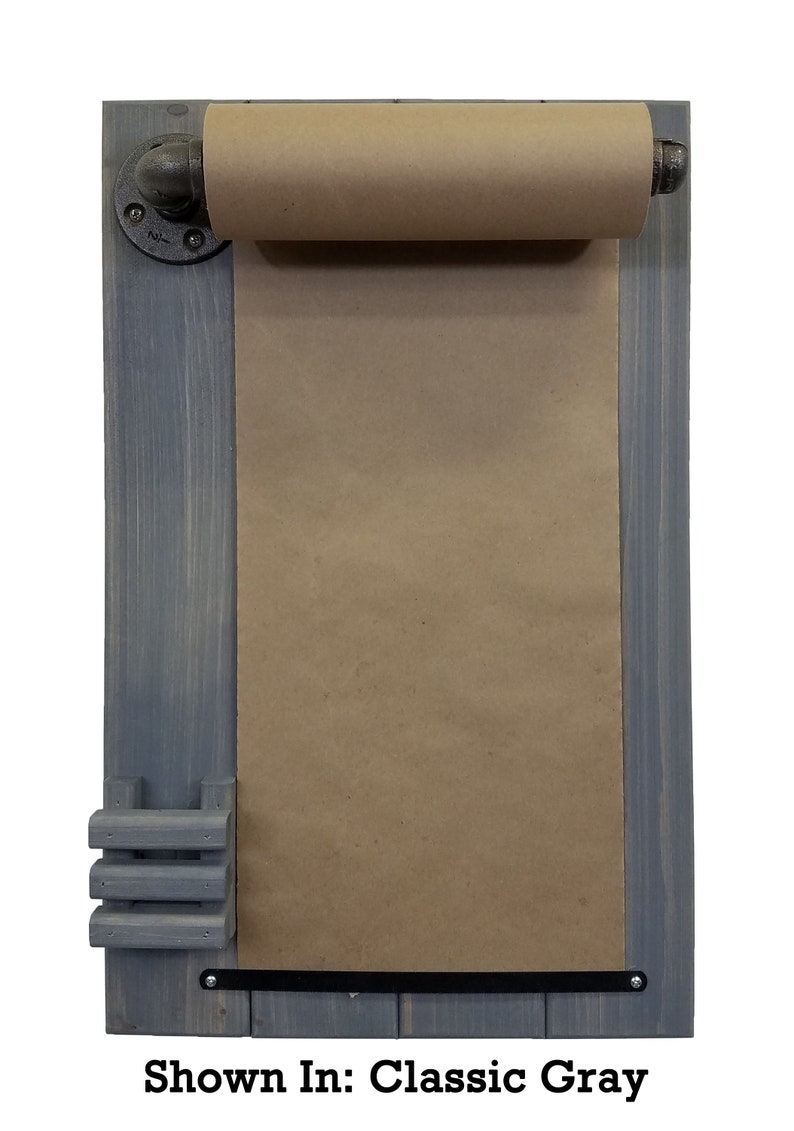 Rydal Wooden Memo Paper Roll Holder 20 Stain Colors Grocery Etsy