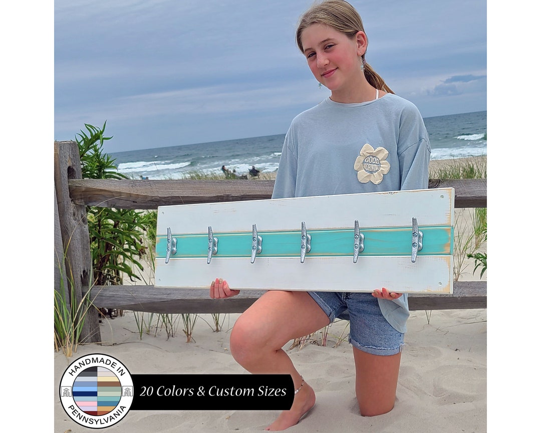 Cape May Boat Cleat Coat Rack, Dock Cleat Towel Rack, Nautical Towel