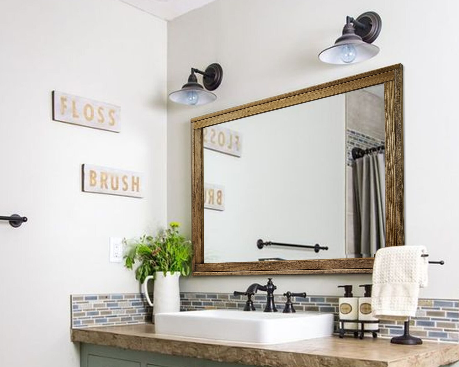 Sydney Rustic Mirror Vanity Mirror Bathroom Mirror - Etsy