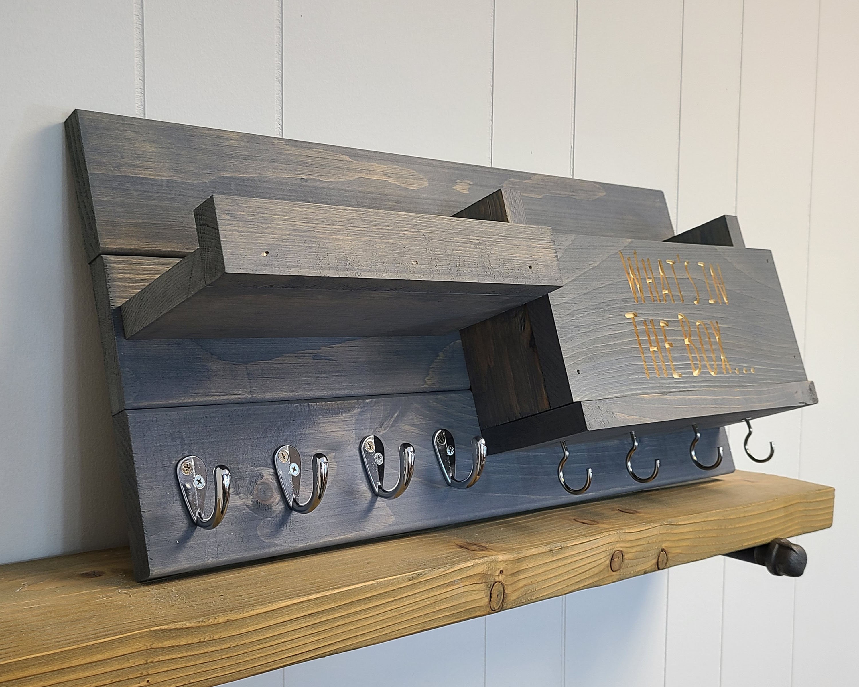 CLEARANCE ASIS Carved Text Mail Bin Restyled Farmhouse Etsy