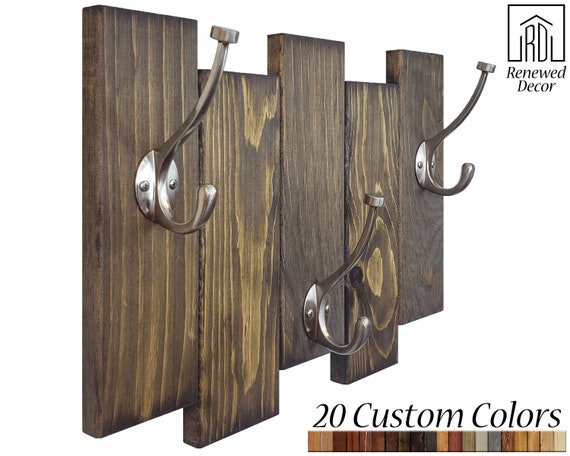 Pike Rustic Wall Key Hook Rack, Handmade in the USA