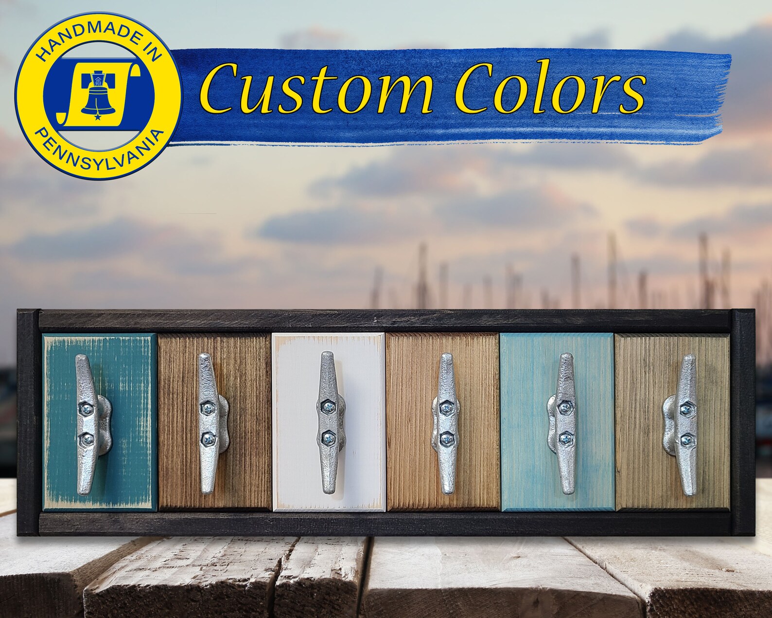 Stone Harbor Boat Cleat Wall Hook Rack Customizable Home Etsy