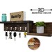 Allen Street Floating Shelf, Key Hooks and Wall Organizer - 20 Stain Colors - Plant Shelf, Rustic Wall Organizer, Floating Shelf, Key Rack