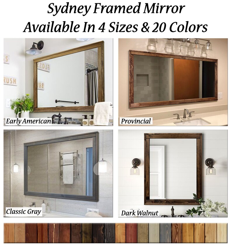 Sydney Rustic Mirror Vanity Mirror Bathroom Mirror Etsy