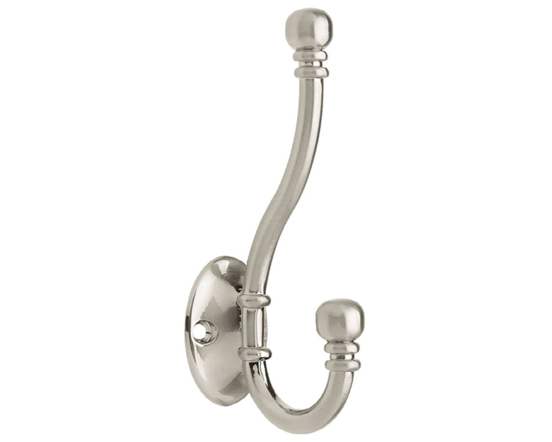 Contemporary Nickel Silver Finish Hatboro Hook With Ball End Design