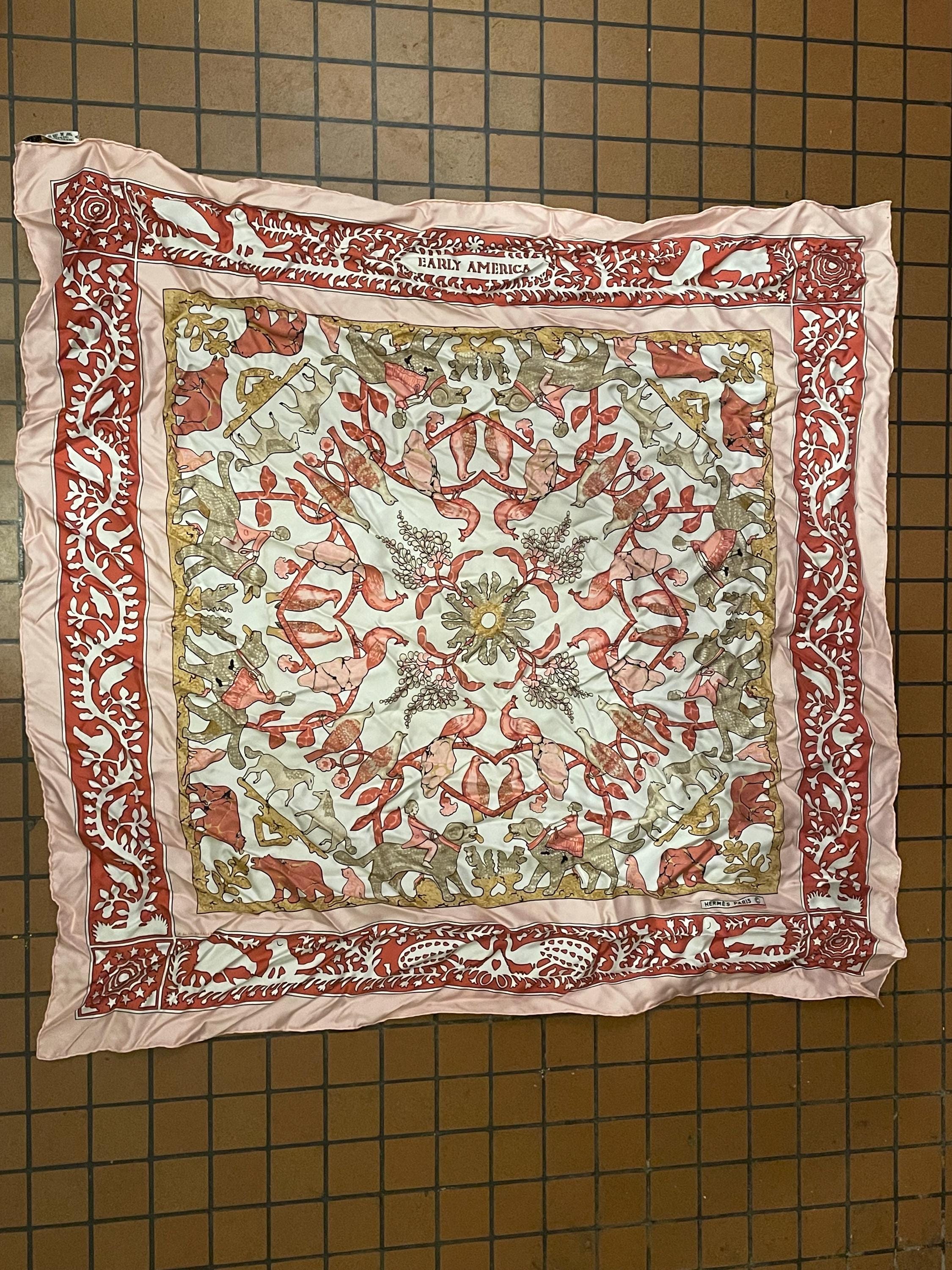 HERMES シルクスカーフ EARLY AMERICA aq12373 【公式通販】