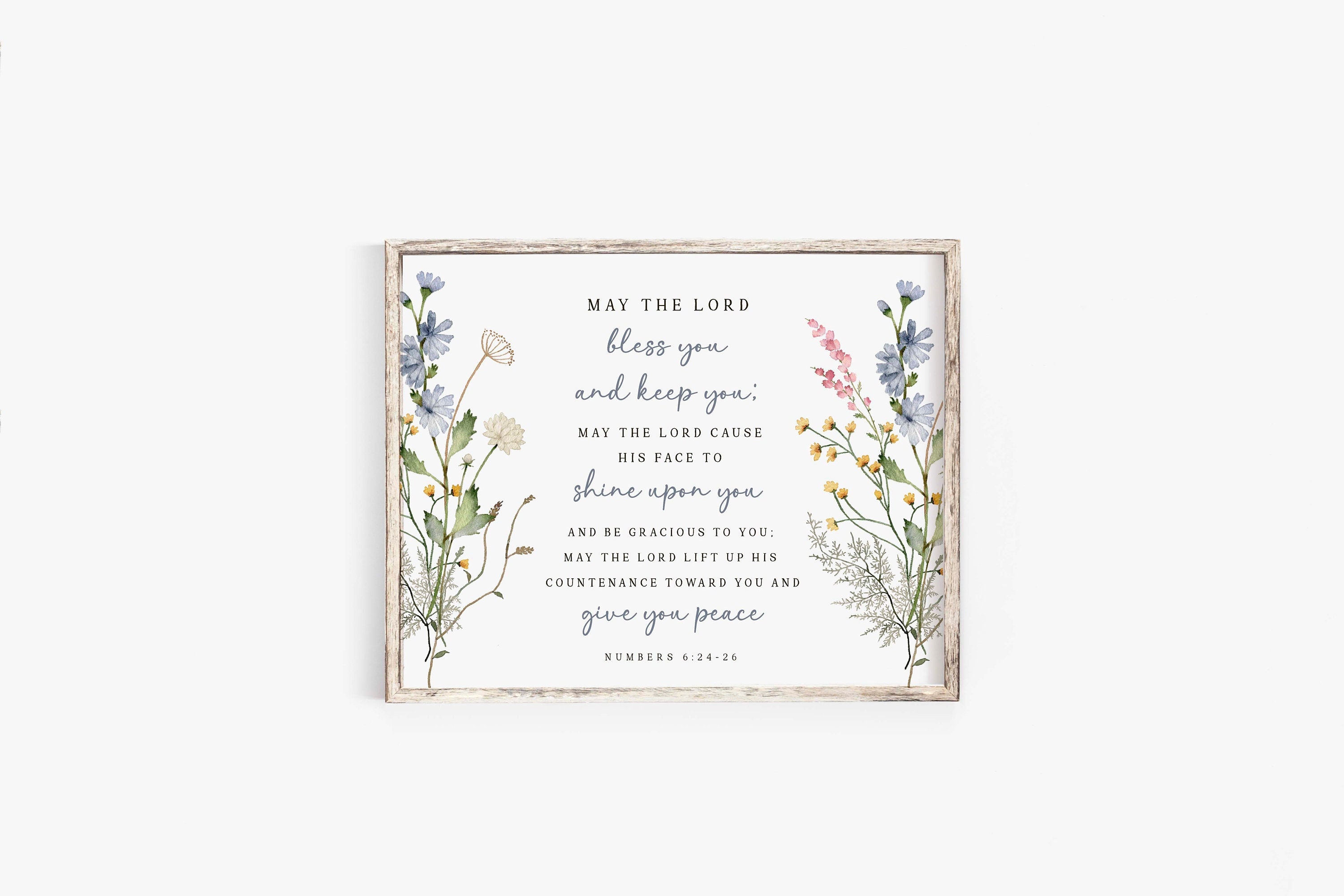 May the Lord Bless You and Keep You Numbers 6:24 26 Scripture Printable ...