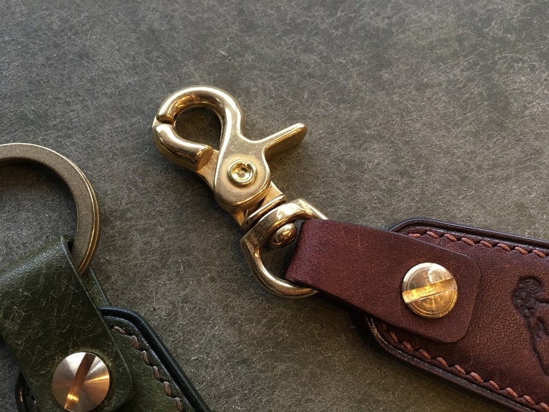 Shoehorn Brass Shoehorn keyring Shoe horn leather keyring Etsy