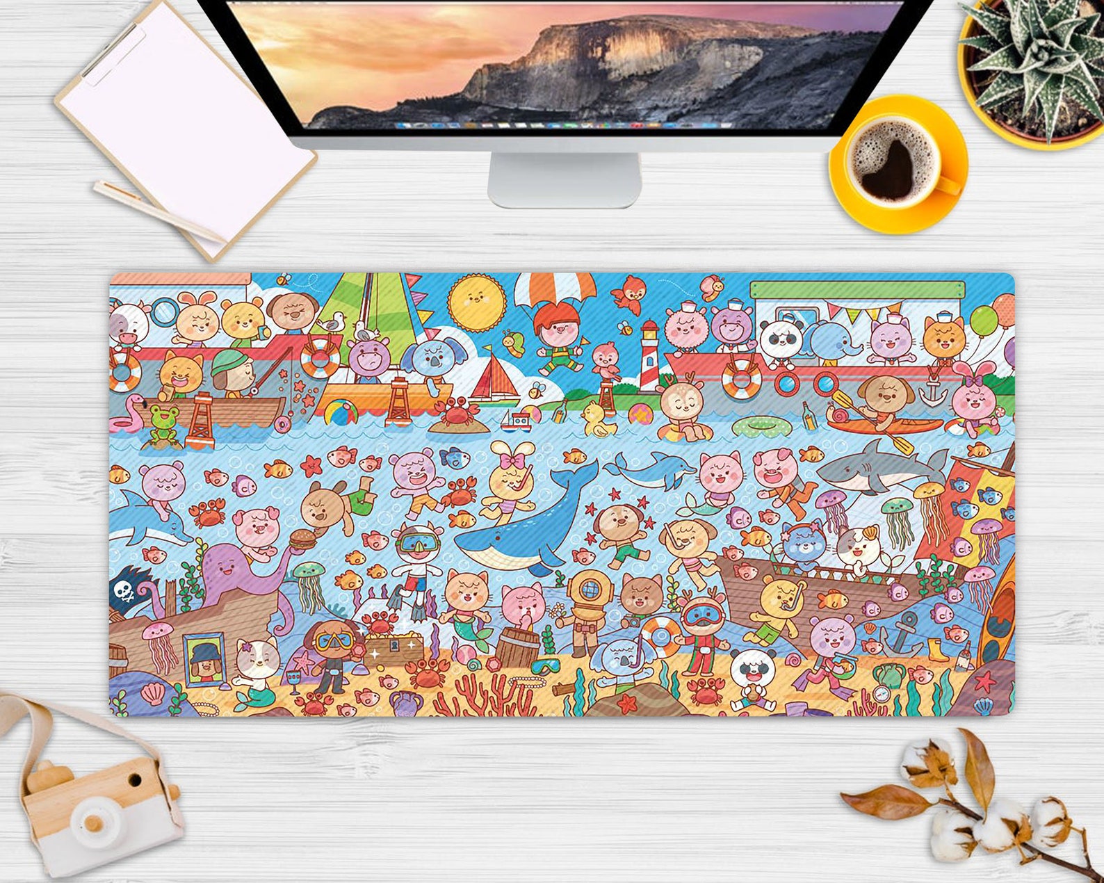 Animal Crossing Big Gaming Desk Mat Big Gaming Desk Mat Etsy