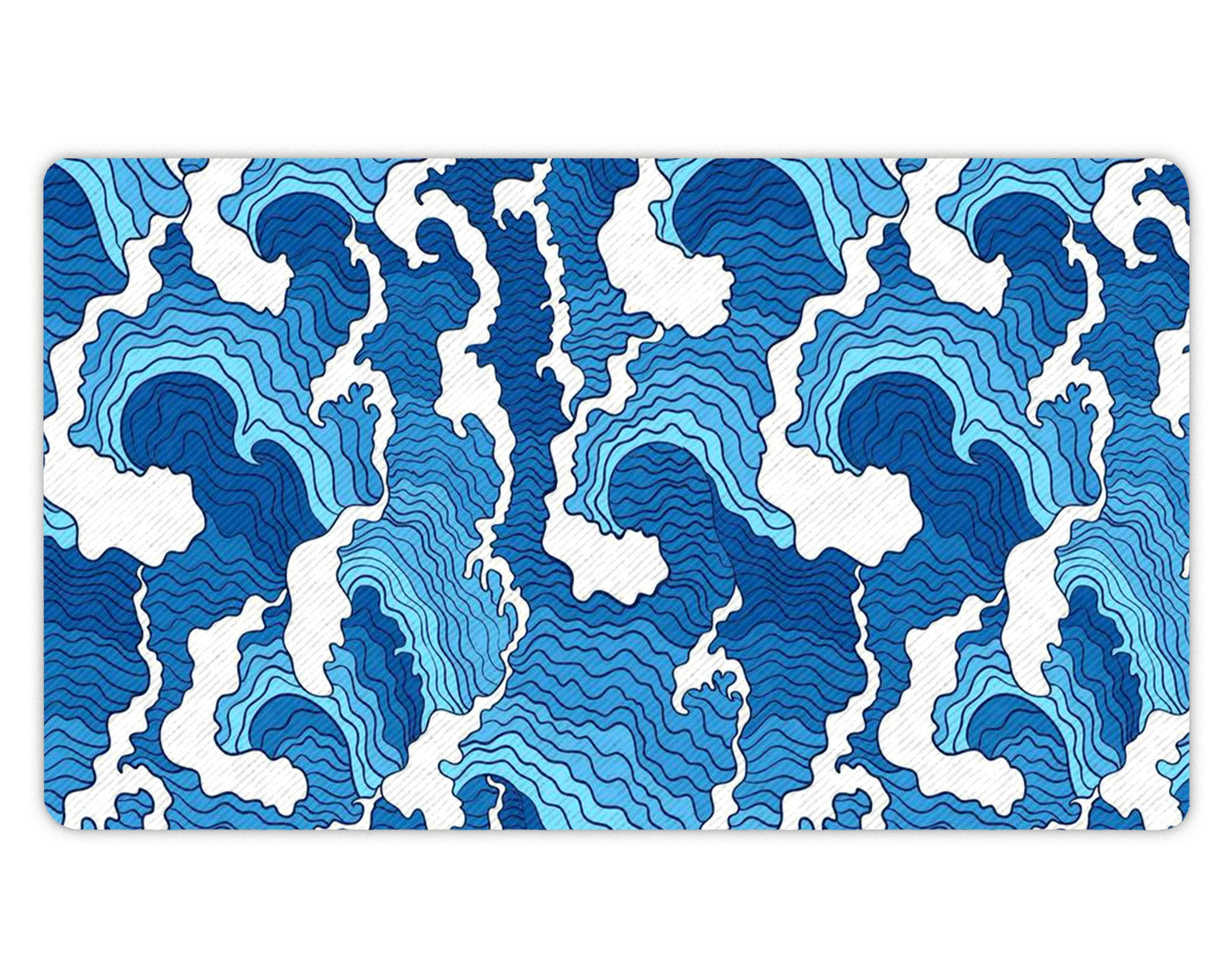 Japanese Great Wave Art Mouse Pad Aesthetic Desk Accessory Etsy