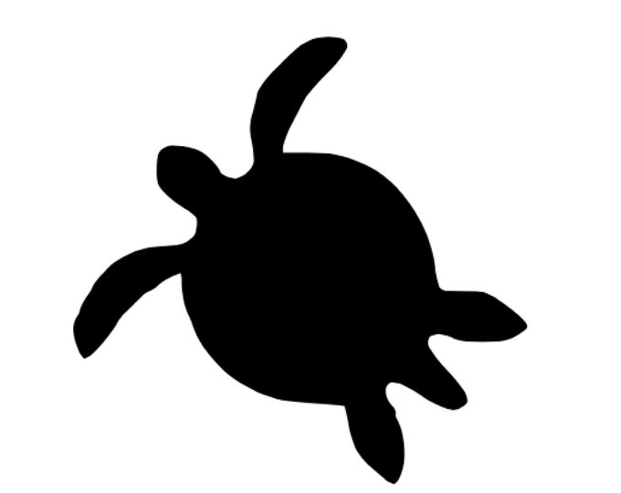 Sea Turtle Stencil Made from 4 Ply Mat Board-Choose a Size-From 5x7 to 24x36