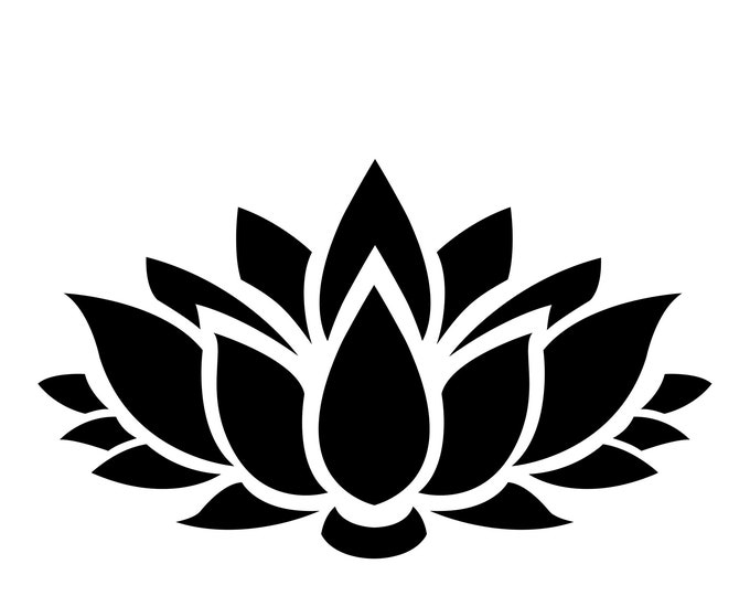 Pack of 3 Lotus Flower Stencils Made from 4 Ply Mat Board, 18x24, 16x20 and 11x14 -Package includes One of Each Size