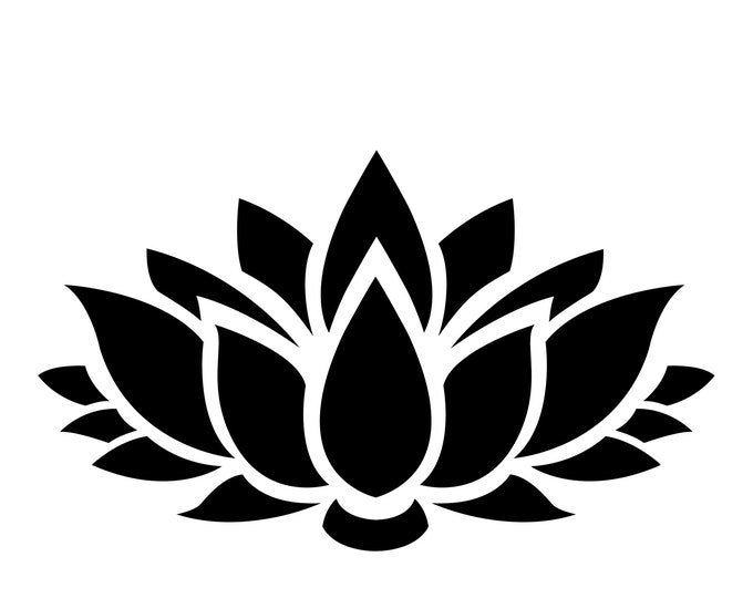 Pack of 3 Lotus Flower Stencils Made from 4 Ply Mat Board, 16x20, 11x14 and 8x10 -Package includes One of Each Size