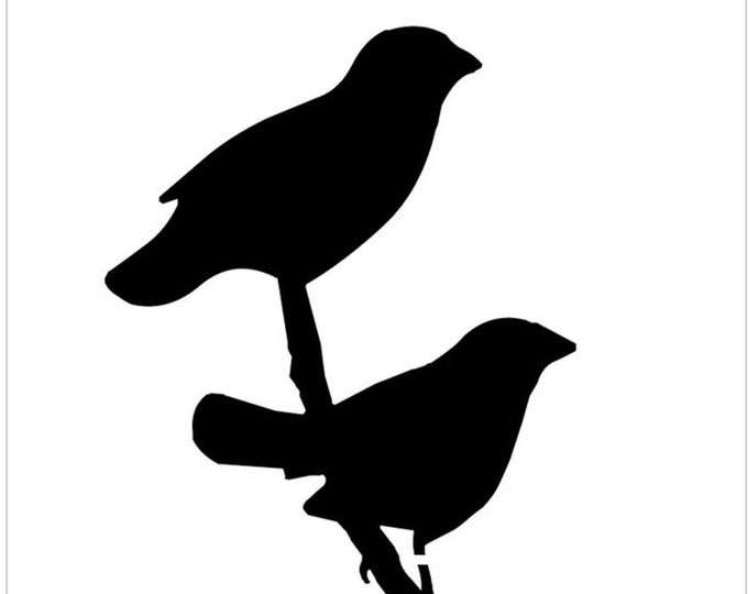 Two Bird on Branch Stencil Made from 4 Ply Mat Board-Choose a Size-From 5x7 to 24x36