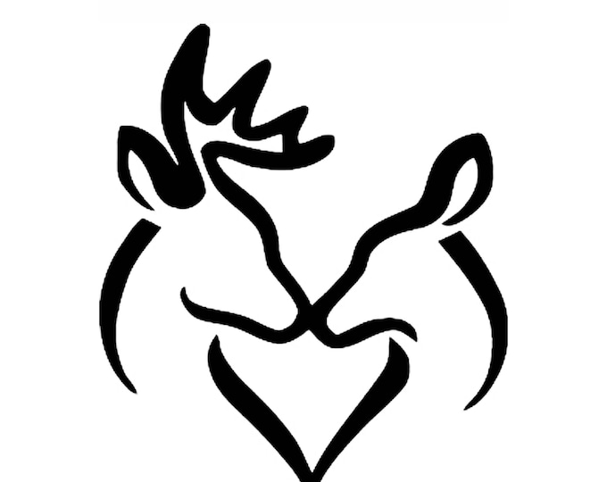 Pack of 3 Buck and Doe Kissing Stencils Made from 4 Ply Mat Board, 16x20, 11x14, 8x10 Package includes One of Each Size