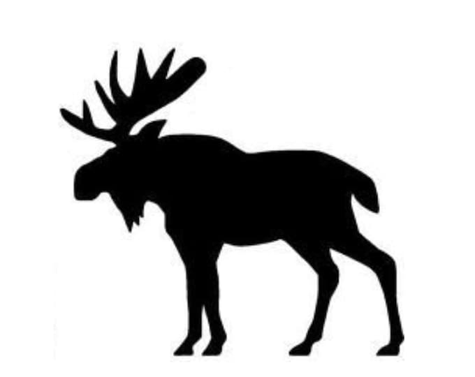 Pack of 3 Moose Style 3 Stencils Made from 4 Ply Mat Board, 16x20, 11x14 and 8x10 -Package includes One of Each Size