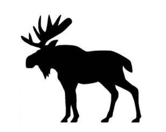 Pack of 3 Moose Style 3 Stencils Made from 4 Ply Mat Board, 11x14, 8x10 and 5x7 -Package includes One of Each Size