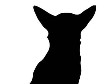 Chihuahua Style 1 Stencil Made from 4 Ply Mat Board-Choose a Size-From 5x7 to 24x36
