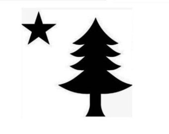 Old Maine Flag Stencil Made from 4 Ply Mat Board-Choose a Size-From 5x7 to 24x36