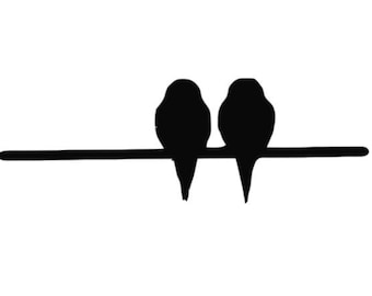 Pack of 3 Birds on Wire-2 Birds Stencils Made from 4 Ply Mat Board, 11x14, 8x10 and 5x7 -Package includes One of Each Size
