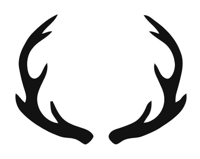 Pack of 3 Mule Deer Antlers Stencils Made from 4 Ply Mat Board, 18x24, 16x20 and 11x14 -Package includes One of Each Size