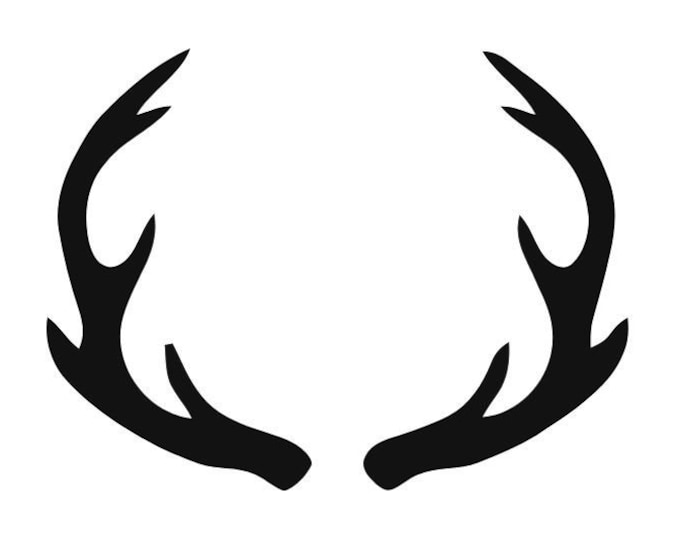 Pack of 3 Mule Deer Antlers Stencils Made from 4 Ply Mat Board, 11x14, 8x10 and 5x7 -Package includes One of Each Size