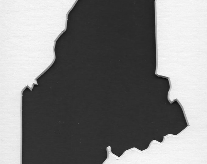 Pack of 3 Maine State Stencils Made from 4 Ply Mat Board, 5x7, 4x6 and 3x5 -Package includes One of Each Size