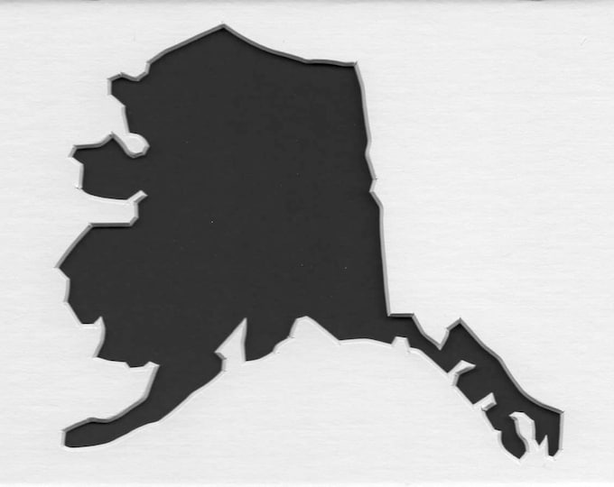 Pack of 3 Square Alaska State Stencils Made From 4 Ply Mat Board 12x12, 8x8 and 6x6 -Package includes One of Each Size