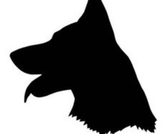 Pack of 3 German Shepherd Dog Stencils Made from 4 Ply Mat Board 16x20, 11x14, 8x10 -Package includes One of Each Size