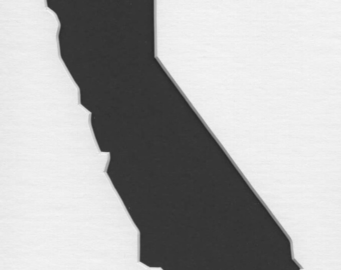 Pack of 3 California State Stencils Made From 4 Ply Mat Board 11x14, 8x10 and 5x7 -Package includes One of Each Size