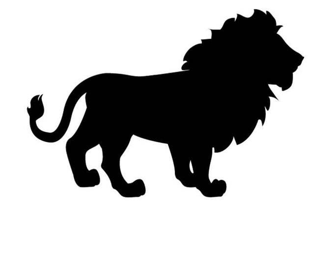 Pack of 3 Lion Stencils Made from 4 Ply Mat Board 16x20, 11x14, 8x10 -Package includes One of Each Size