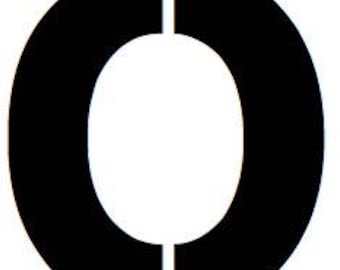 Letter O Stencil Made from 4 Ply Mat Board