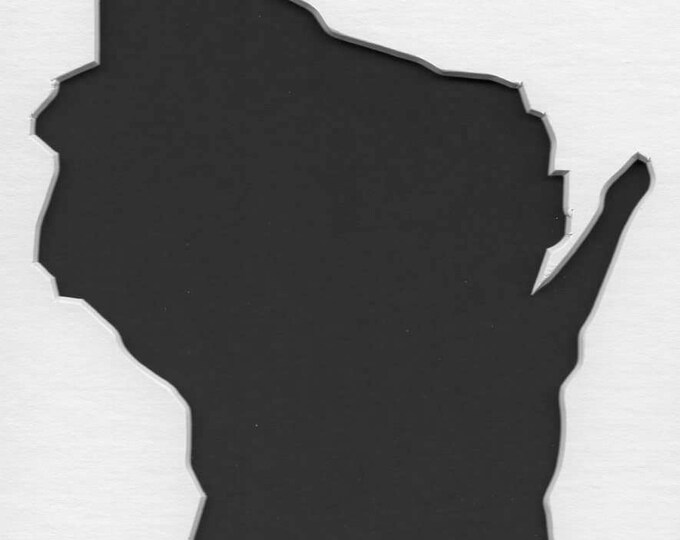 Pack of 3 Wisconsin State Stencils Made From 4 Ply Mat Board 11x14, 8x10 and 5x7 -Package includes One of Each Size