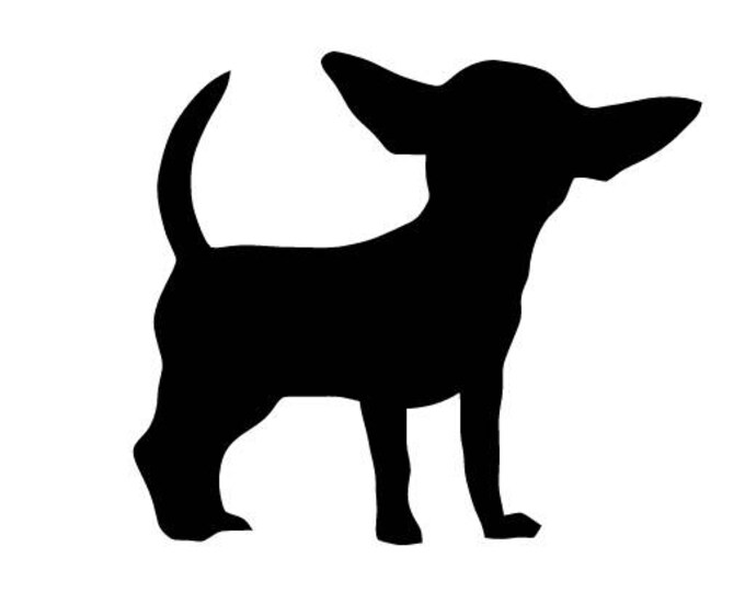 Pack of 3 Chihuahua Style 4 Stencils Made from 4 Ply Mat Board, 11x14, 8x10 and 5x7 -Package includes One of Each Size