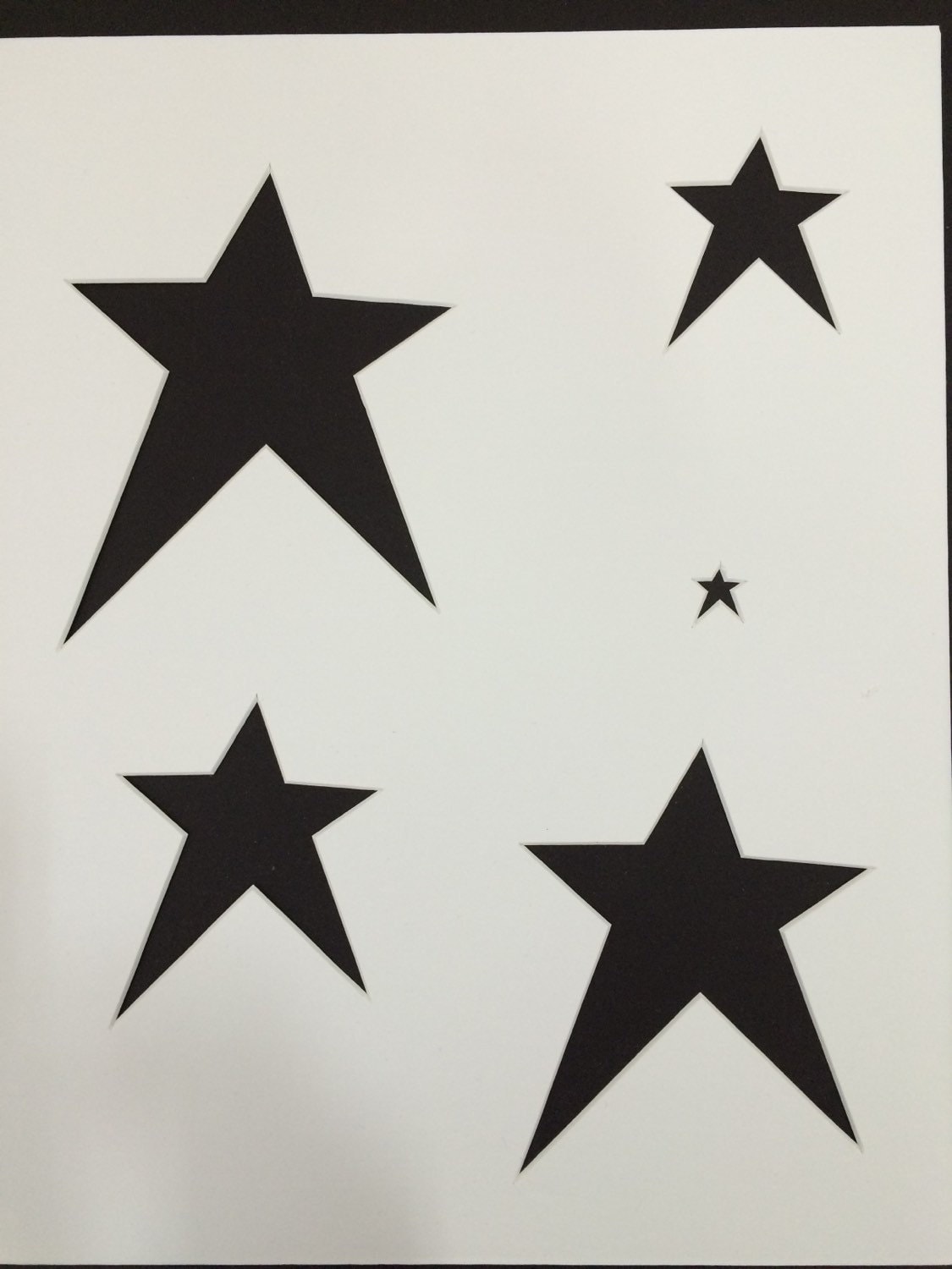 Primitive Star Collection Stencil Made from 4 Ply Mat Board