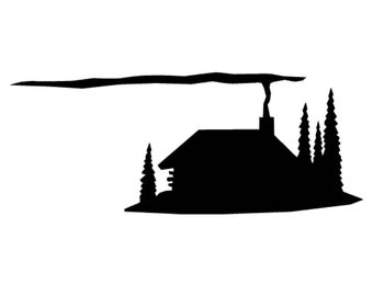 Pack of 3 Rustic Cabin Stencils Made from 4 Ply Mat Board 16x20, 11x14, 8x10 -Package includes One of Each Size