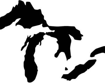 Pack of 3 Great Lakes Stencils, Made from 4 Ply Mat Board 18x24, 16x20 and 11x14 -Package includes One of Each Size