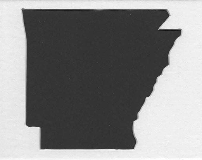 Arkansas State Stencil Made from 4 Ply Mat Board-Choose a Size-From 5x7 to 24x36