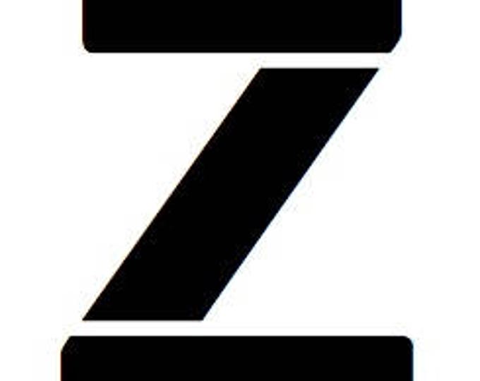 Letter Z Stencil Made from 4 Ply Mat Board