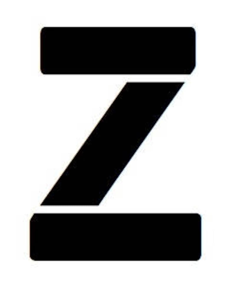 Letter Z Stencil Made From 4 Ply Mat Board Etsy