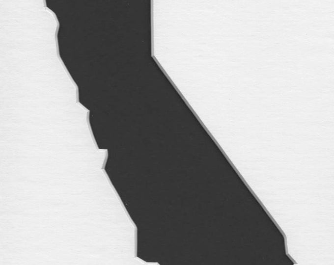 Pack of 3 Square California State Stencils Made From 4 Ply Mat Board 12x12, 8x8 and 6x6 -Package includes One of Each Size