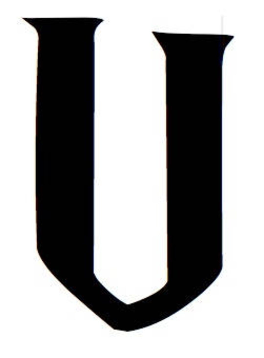 Letter U Stencil Made From 4 Ply Mat Board-wizard Font - Etsy