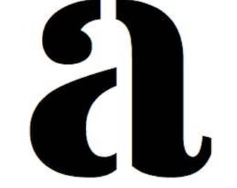 Full Alphabet Lower Case Stencils Made from 4 Ply Mat Board-Stardos Font