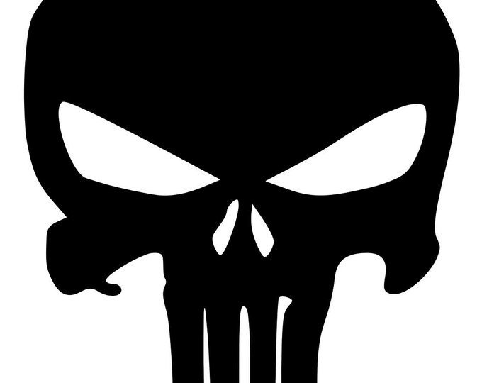 Pack of 3 Punisher Skull Stencils Made from 4 Ply Mat Board, 11x14, 8x10 and 5x7 -Package includes One of Each Size