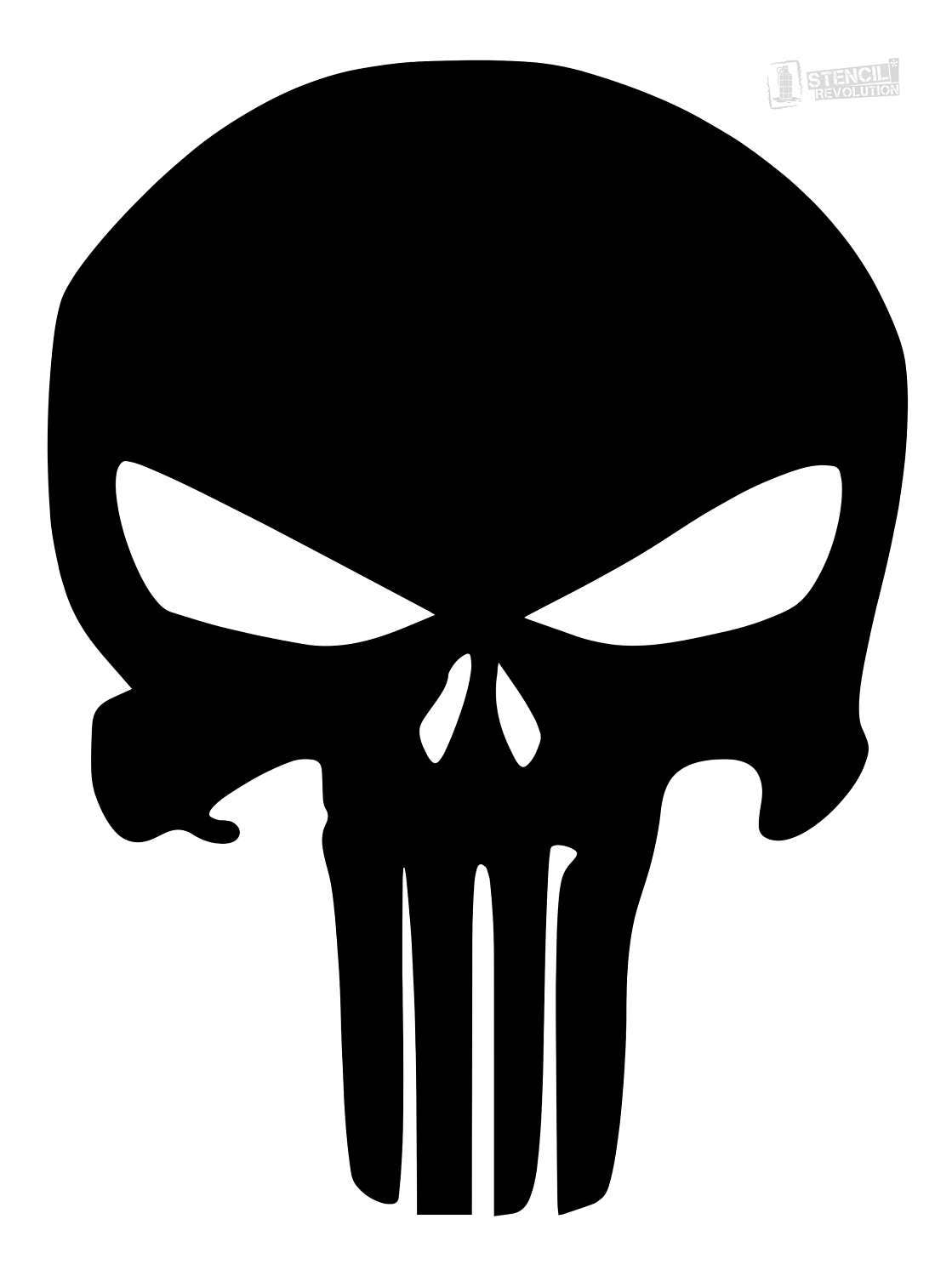 Punisher Skull Pumpkin Stencil