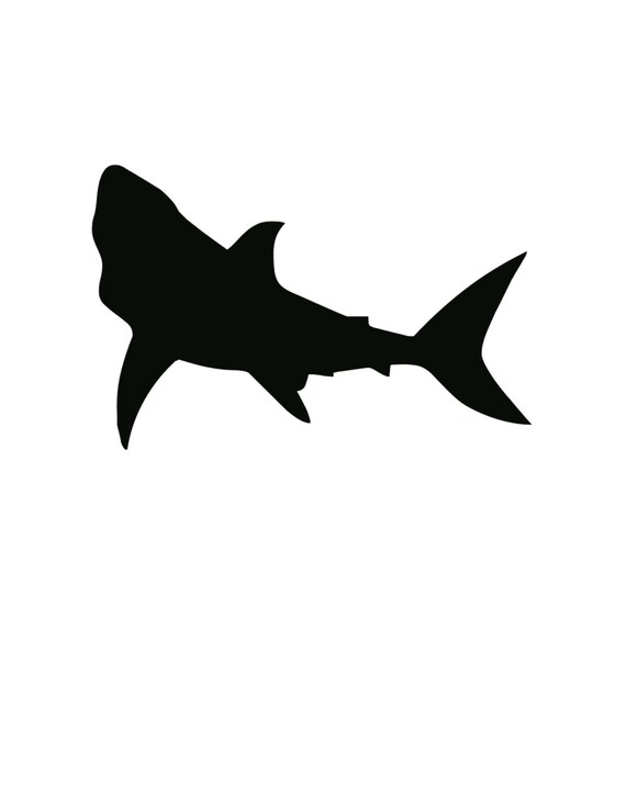 Pack of 3 Shark Stencils Made from 4 Ply Mat Board, 11x14, 8x10 and 5x7