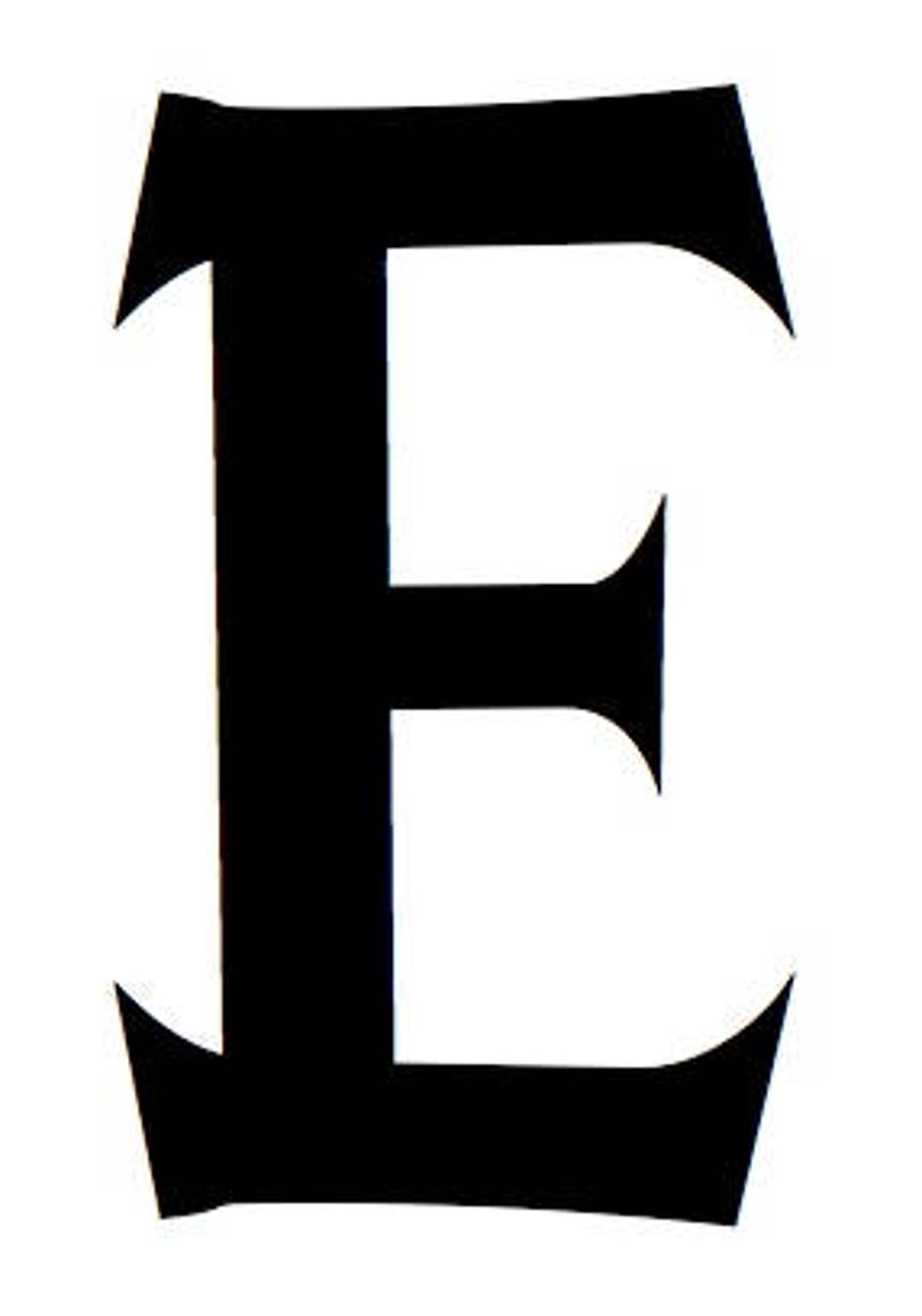 Letter E Stencil Made From 4 Ply Mat Boardwizard Font Etsy